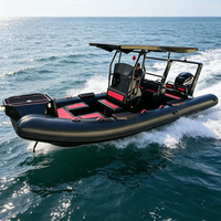 Bateau de plaisance RHIB Yoolwin 680 22 pieds certifié CE, coque en aluminium léger, avec T-top rigide