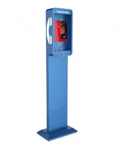 Vandal Resistant Outdoor Emergency Telephone Bollard, Roadside 3G/4G SOS Call Station