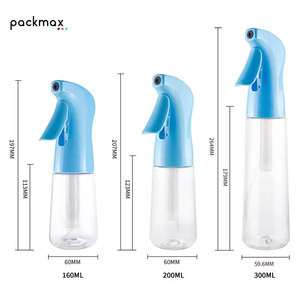 Bouteille PET rechargeable et recyclable de 200 ml et 300 ml, écologique, à pulvérisation fine et continue, pour le nettoyage domestique, les salons et les soins capillaires - Product Image 2