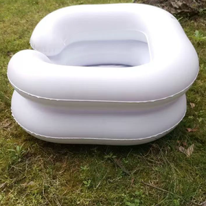 Bassin de lavage portable et moderne gonflable pour spa, <span class=keywords><strong>aide</strong></span> auxiliaire pour le lavage des personnes alitées, bol peu profond avec tube de vidange, pour usage domestique et clinique - Product Image 1