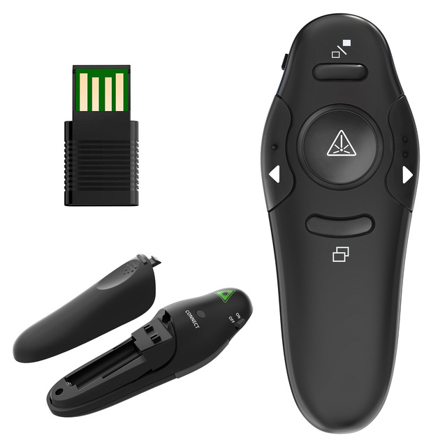 Page-Turning Laser Remote Control Pen Left/Right Arrows Wireless Projection Pointer for PPT Presentations Multifunctional