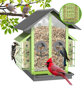 Глобальный бестселлер: Металлическая кормушка для птиц с защитой от грызунов (белок), для наружного использования, подвесная, для кардиналов - Product Image 2