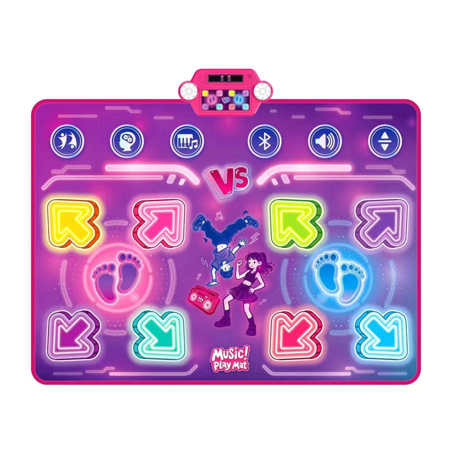 Dance Mat for Kids Bluetooth Dance Pad with Scoring 8 Modes 3 Levels Single Double Play Toy Age 4-10