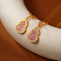 TANGPEI Collier pendentif gourde violette pour femme en alliage avec zircon cubique, bijoux de mode