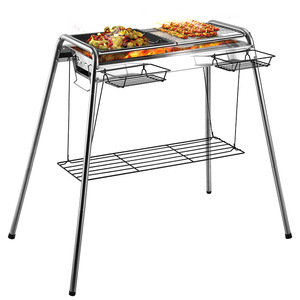 Parrilla de Carbón de Acero Inoxidable para Exteriores <span class=keywords><strong>con</strong></span> <span class=keywords><strong>Horno</strong></span> de Carbón y Soporte para Herramientas, Segura para Uso en Estufas, Modelo YY-89 - Product Image 4