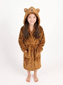 Accappatoio in Flanella con Motivi Animali Personalizzato, Unisex, con Cappuccio, <span class=keywords><strong>per</strong></span> Ragazze, Design Cartoonesco e Carino <span class=keywords><strong>per</strong></span> Camera da Letto e Bagno - Product Image 3