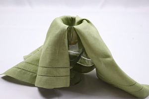 Serviette de table en lin faite à la main, design textile, 60x60cm, ourlet double, luxe, pour usage hôtelier - Product Image 6