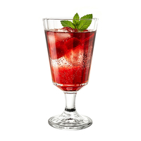 Verre à vin à pied en verre transparent cannelé sans plomb de 10 oz, style vintage, gaufré, à rayures verticales, pour usage domestique ou bar