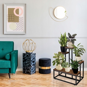 4 Tier Indoor <span class=keywords><strong>Plant</strong></span> Stand <span class=keywords><strong>Outdoor</strong></span> Metall Pflanzen regal für mehrere Pflanzen <span class=keywords><strong>Corner</strong></span> Display Holz Blumen ständer