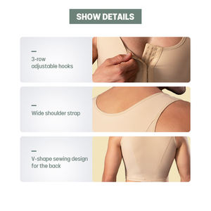 Reliure post-chirurgie avec logo personnalisé vêtements à haute compression gilet de maintien de la poitrine pour hommes colombien Faja Shapewear - Product Image 6
