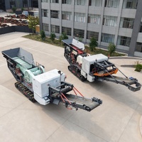Concasseur à mâchoires puissant à haut rendement 110 kW CJ106 150-300 TPH Grande carrière Concasseur à mâchoires sur chenilles YMC106 Usine