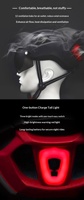 Casque de vélo unisexe aérodynamique pour le cyclisme en extérieur, hors route, en montagne, sur route, avec feu arrière rechargeable