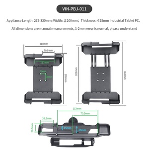 ขาตั้งรางแท็บเล็ตแบบสปริงโหลดสําหรับแท็บเล็ตพีซี <span class=keywords><strong>Panasonic</strong></span> <span class=keywords><strong>FZ</strong></span>-<span class=keywords><strong>G1</strong></span> พร้อมแขนซ็อกเก็ตคู่ - Product Image 5