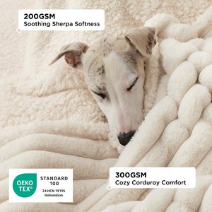 Wasserdichte Hundedecken Weiche Haustier-Katzen-Decke Cord-Fleece für Sofaschutz Waschbar - Product Image 4