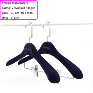 Velvet Cloth <strong>Hanger</strong> Velvet Coat <strong>Hanger</strong> Velvet Plastic Suit <strong>Hangers</strong> - Product Image 2