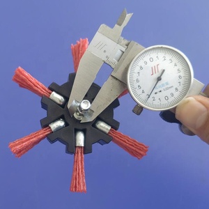 <span class=keywords><strong>Brosse</strong></span> à lamelles en <span class=keywords><strong>nylon</strong></span> rouge 100 mm, qualité industrielle, fonction de polissage avec <span class=keywords><strong>perceuse</strong></span> électrique, personnalisable OEM, poils abrasifs - Product Image 4