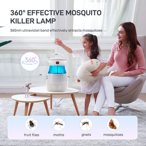 Zapper eléctrico grande de 120V para Control de plagas, atrapamoscas y repelente de insectos, lámpara trampa para matar moscas y <span class=keywords><strong>mosquitos</strong></span> con <span class=keywords><strong>ventilador</strong></span> de succión - Product Image 5