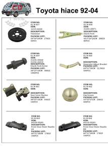 トヨタハイエース1992-2004用車両全体ドアロックコアイグニッションロックシリンダーを始動 - Product Image 4