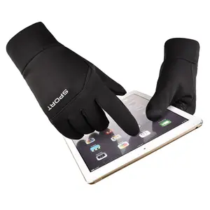 Gants d'extérieur imperméables à écran tactile coupe-vent hommes femmes cyclisme Sports hiver chaleur polaire ski gants à deux doigts