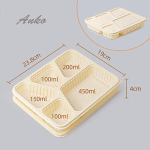 Caja desechable Biodegradable <span class=keywords><strong>para</strong></span> hamburguesas, contenedor de embalaje de <span class=keywords><strong>comida</strong></span> rápida, venta al por mayor - Product Image 6