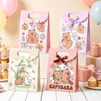 Capybara Goodies Süßigkeiten-Tüten Niedliche Capybara-Party-Geschenktüten Biologisch Abbaubare Umweltfreundliche Kraftpapier-Geschenktüten mit Individuellem Logo CMYK