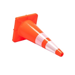 กรวยจราจรพลาสติกยางพีวีซีสีแดงเขียวน้ำเงิน ขนาด 18 นิ้ว 28 นิ้ว 36 นิ้ว - Product Image 1