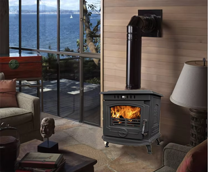 European Portable Contemporary Indoor Cast Iron <b>Small</b> Freestanding Home Heater Wood Burning <b>Fireplace</b> Stove Living Room - Product Image 2