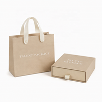 Elegantes Schmuck-Geschenkverpackungsset Luxuriöse Karton-Schubladenbox und Papiereinkaufstasche für Boutique-Schmuckgeschäfte