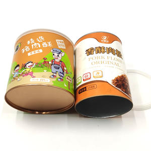 กระป๋องกระดาษพิมพ์ลายตามสั่ง เป็นมิตรกับสิ่งแวดล้อม พร้อมฝาเปิดแบบลอกออก สำหรับบรรจุภัณฑ์น้ำตาล วีล หมูหยอง - Product Image 3