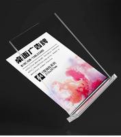 Support de menu vertical double face en acrylique transparent pré-assemblé en forme de T personnalisé A4/A5/A6