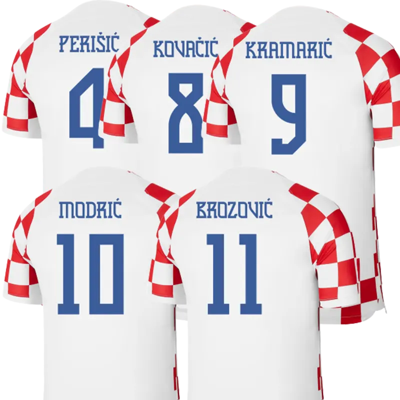 Áo Thi Đấu Bóng Đá Gia Đình Croatia 10 Mordic Áo Thun Thể Thao Nam Rẻ Hơn 2022 2023 Đồng Phục Bóng Đá 4 Perisic 8 Kovacic 9 Kramaric