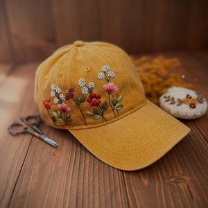 หมวกเบสบอล 5 แผง ปักลายดอกไม้ ระบายอากาศ กันน้ำ แบบคลาสสิก สำหรับขายส่ง รับทำโลโก้ตามสั่ง - Product Image 3