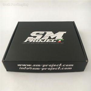 Plegable negro personalizado corrugado plegable transporte cajas de paquete personalizado con logotipo de servicio pesado de embalaje kraft caja de correo núm. - Product Image 6