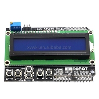 Módulo de Pantalla LCD 1602 con Teclado, LCD1602, para Arduino ATMEGA328 ATMEGA2560 Raspberry Pi UNO, Pantalla Azul