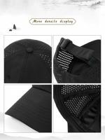 Gorra de Béisbol OEM de Alta Calidad, 6 Paneles, Poliéster Transpirable, Secado Rápido, Unisex, Perforada, con Perforación Láser, Deportiva, Impermeable