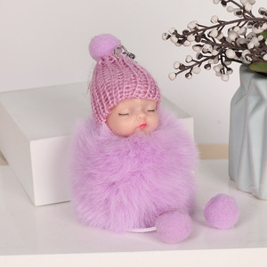 Porte-clés en peluche 3D mignon en forme <span class=keywords><strong>de</strong></span> poupée endormie, breloque <span class=keywords><strong>de</strong></span> sac tendance, pendentif <span class=keywords><strong>de</strong></span> téléphone, porte-clés <span class=keywords><strong>de</strong></span> voiture pour filles, petit cadeau - Product Image 5