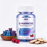Gummies de D-Mannose à Marque Blanche OEM, 30 Unités, avec Pissenlit et Vitamine C, Complément Alimentaire