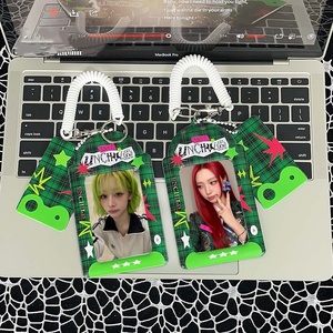 UNCHILD Fotokartenhalter mit Spiralschnur <span class=keywords><strong>YEEUN</strong></span> HEEKIE TINA AKO EVON HAEUN Kartenschutz Ausweishalter Schlüsselanhänger Fangeschenk - Product Image 2