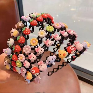 Cute Cartoon Hair <b>Clips</b> For Kids Plastic Resin Anti Slip Headband Daily Use Child Headdress Random Mixed Patterns - Product Image 1
