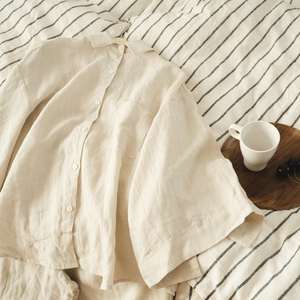 Set di Biancheria da Letto di Lusso in Lino 100% Personalizzato, Queen King <span class=keywords><strong>Matrimoniale</strong></span> Singolo, Include Lenzuola Federe <span class=keywords><strong>Copripiumino</strong></span> - Product Image 5