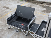 Station de travail Flight Road Case pour moniteurs à écran tactile de 24 pouces DELL Computer
