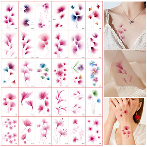 30 Feuilles <span class=keywords><strong>Fleur</strong></span> Tatouages Temporaires Faux Petit <span class=keywords><strong>Tatouage</strong></span> Temporaire Imperméable Corps Art Autocollant pour Femmes Filles Enfants Main Cou <span class=keywords><strong>Poignet</strong></span> B - Product Image 6