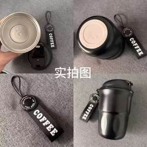 Vaso de acero inoxidable 316, taza aislada blanca, negra, roja, portátil para viaje, con tapa, para café y agua - Product Image 4