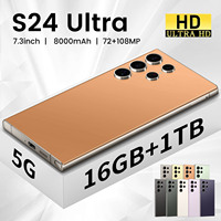 Pour S24 Ultra 256 Go/512 Go/1 To, Téléphone Portable Débloqué 5G Global, Écran, Processeur, Smartphone Compatible LTE CDMA