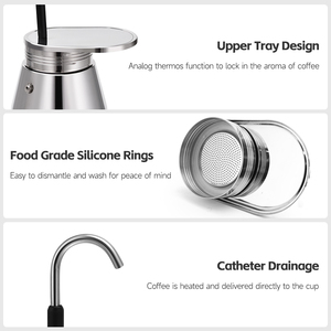 <span class=keywords><strong>Cafetera</strong></span> de inducción de diseño personalizado, <span class=keywords><strong>cafetera</strong></span> Moka, <span class=keywords><strong>cafetera</strong></span> Espresso de aluminio, <span class=keywords><strong>4</strong></span> <span class=keywords><strong>tazas</strong></span>, accesorios de herramientas de cocina - Product Image 3
