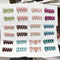 Faux Ongles à Presser Faits Main de Haute Qualité, Motif Printemps Aléatoire, Fleur 3D, Œil, Nail Art, Fournisseur d'Ongles Français – Prix de Gros