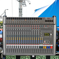 Console de mixage Audio professionnelle 16 canaux 99 effets DSP avec amplificateur de puissance