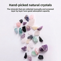 Diffuseur de pierres de cristal naturelles à combustion longue durée, sans flamme, pour aromathérapie, ornement parfumé, coffret cadeau pour la maison