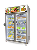 Mesin Vending Kulkas Pintar Beku Murah dengan Pembaca Kartu, Menjual Sayuran, Buah, Daging Beku di Apartemen Komunitas