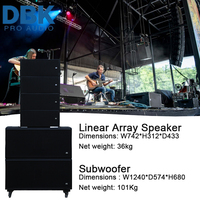Sistema de Audio Profesional, Altavoz Line Array de Rango Completo Dual de 10 Pulgadas + Subwoofer Dual de 18 Pulgadas, Equipo de Sonido PA para Iglesia